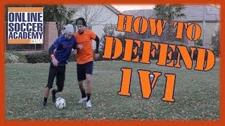 1v1 Defending  Learn Basic amp Advanced Techniques  Online Soccer Academy [upl. by Pesvoh]