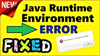 Java Runtime Environment not found FIX  How to install Java JRE Error on Windows 10  8  81  7 [upl. by Nibas]