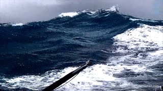 Vendée Globe  sailing in violent storm with 50 knots  Sturmsegeln im Southern Ocean [upl. by Cody]