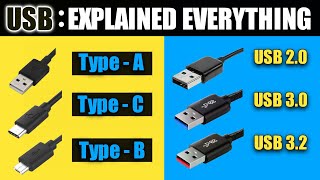 What is USB 20 vs 30  31 First Generation  USB Type C  B amp A  Male amp Female Port [upl. by Haugen]