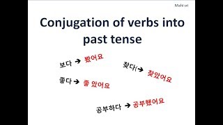 Past tense Verb Conjugation part2 [upl. by Had]