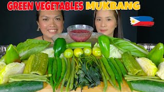 GREEN VEGETABLES MUKBANG  HEALTHY MUKBANG  MUKBANG PHILIPPINES [upl. by Ikik893]