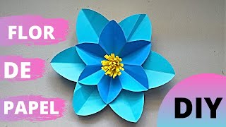 COMO HACER FLOR DE PAPEL GIGANTE FÁCIL Y RÁPIDO  HOW TO MAKE FLOWER PAPER FLOWER EASY AND FAST [upl. by Calise]