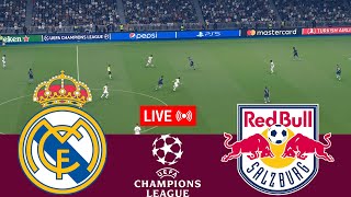 LIVE Real Madrid vs Salzburg UEFA Champions League 2425 Full Match  VideoGame Simulation [upl. by Eelak]