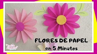 Como hacer FLORES DE PAPEL fáciles En Menos de 5 MINUTOS [upl. by Pascale123]