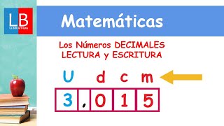 Los Números DECIMALES LECTURA y ESCRITURA ✔👩‍🏫 PRIMARIA [upl. by Burta]