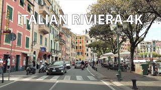 Italian Riviera 4K  Yachts amp Seaside Resorts  Scenic Drive [upl. by Attikin450]