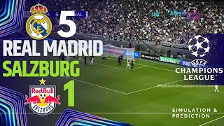 REAL MADRID 51 SALZBURG • Highlights • Champions League 2425  SimulationRecreation [upl. by Hans]