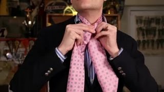 How to Tie an Ascot Cravat  Mens Fashion Tips [upl. by Legge]