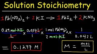 Solution Stoichiometry  Finding Molarity Mass amp Volume [upl. by Beckie]