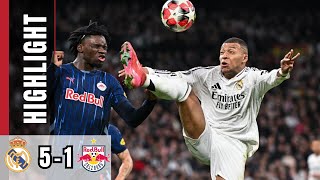 HIGHLIGHT  Real Madrid vs RB Salzburg  51 UEFA Champions League [upl. by Bolan762]