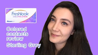 Colored Contacts HONEST REVIEW Freshlook Colorblends Sterling Grey on Brown Eyes [upl. by Pedro756]