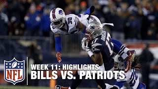 Bills vs Patriots  Week 11 Highlights  Monday Night Football [upl. by Nahshu]