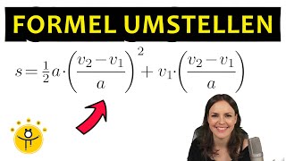 Physikalische FORMEL UMSTELLEN – schwierige Gleichung nach Variablen auflösen Physik [upl. by Rydder]