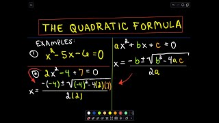 Using the Quadratic Formula [upl. by Assiram213]