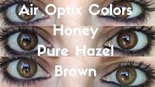 AIR OPTIX COLORS  Honey Pure Hazel Brown [upl. by Drusilla]