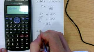 How to calculate percentages using a calculator [upl. by Quirk181]