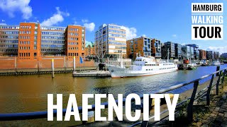 Hafen City 4K 60  Hamburg Walking Tour [upl. by Lakim]