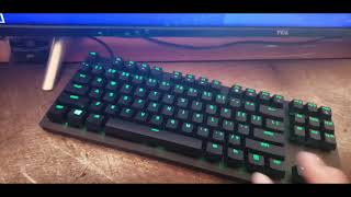 How to change the lighting on Razer Huntsman TE without software  Unboxing Happy Newyears [upl. by Herriott]