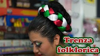 Trenza mexicana folklorica tutorial  braid mexican folklorico [upl. by Aneleasor]