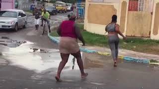 2 big woman fighting over man in jamaica must watch video [upl. by Viradis]