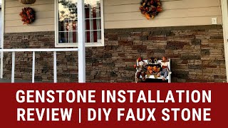 Genstone Installation Review  DIY Faux Stone [upl. by Adnarrim]