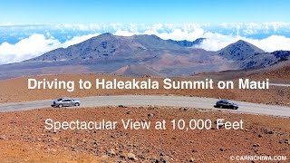 Driving to Haleakala Summit 10000 Feet  Maui Hawaii  CarNichiWacom [upl. by Natfa]