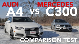 2017 Audi A4 20TFSI Quattro vs 2017 MercedesBenz C300 4Matic [upl. by Akelam847]