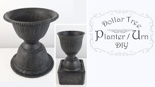 Planter Urn DIY  Dollar Tree DIY [upl. by Bish]