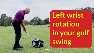 Left wrist rotation in golf swing [upl. by Enirehtakyram12]