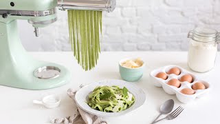 Spinach pasta dough recipe  KitchenAid [upl. by Ronn]