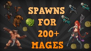 Tibia where to hunt EDMS  SPAWNS FOR MAGES 200 Vol 12020 [upl. by Laubin]