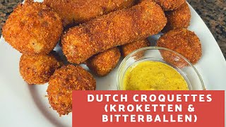 Dutch Croquettes kroketten Bitterballen [upl. by Leahcam]