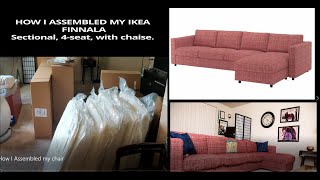 IKEA Sectional DIY How to assemble IKEA FINNALA Sectional 4seat corner Dalstorp multicolor [upl. by Ailam398]