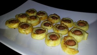 Roulés au saucisse  APERITIF DINATOIRE  LA BOITE A RECETTES [upl. by Francene544]