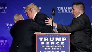 Donald Trump rushed off stage during rally in Nevada [upl. by Nnaeed246]