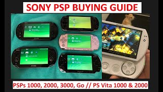 Ultimate PSP Buying guide and comparison PSP 100020003000 Go amp VITA And MODDING on the fly [upl. by Airrej]