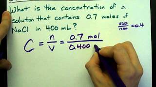 How to Calculate Concentration from Volume and Moles [upl. by Romain393]