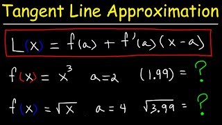 Finding The Linearization of a Function Using Tangent Line Approximations [upl. by Nelon]