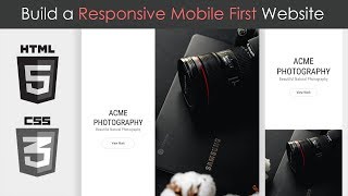 Build a Responsive Mobile First Website  HTML5 amp CSS3 [upl. by Adlitam]