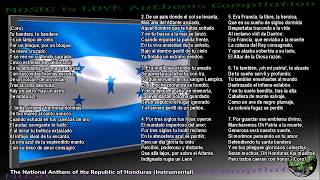 Honduras National Anthem quotHimno Nacional de Hondurasquot INSTRUMENTAL with lyrics [upl. by Ariew374]