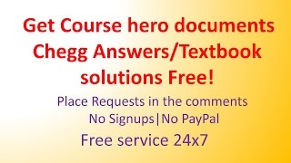 coursehero free  Course Hero downloader  Free account  account share [upl. by Daffie441]