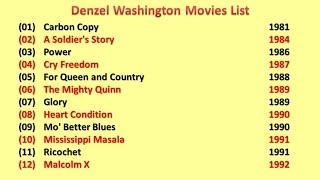 Denzel Washington Movies List [upl. by Alacim]