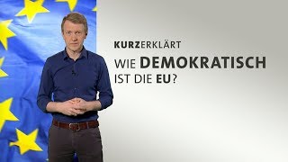 kurzerklärt Wie demokratisch ist die EU [upl. by Anibas]