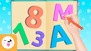 Learning to write  Numbers and letters for kids [upl. by Bornstein]