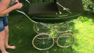 Vintage Silver Cross Coachbuilt Pram How To Use Made In England 1970s 1980s [upl. by Cayser]