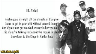 NWA  Real Niggaz Lyrics [upl. by Rania]