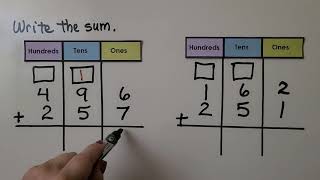 2nd Grade Math 64 3digit Addition Regroup Tens [upl. by Ardeahp]