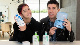 Hyram Reacts to my Skincare Routine  Charli DAmelio [upl. by Wallack158]