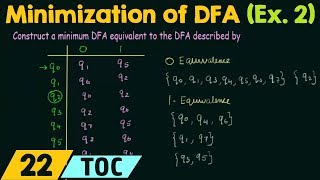 Minimization of DFA Example 2 [upl. by Amatruda]